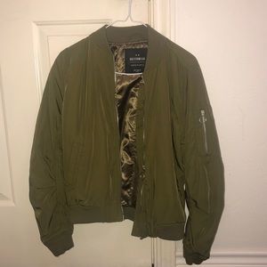 Green bomber jacket